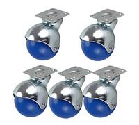 Caster wheels,furniture castors, Wheels 2" 50mm Swivel Ball Casters Wheels,Nylon Furniture Casters,Galvanized Bracket,Silent,Bearing 120kg,for Sofa,Chair,Coffee Table,File Cabinets(5pcs)