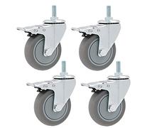 Caster Wheels Heavy Duty,Trolley Furniture Caster,with Brakes,M12 Bolt Mount,Wear/Mute,Maximum Capacity 600kg(1322 lbs)