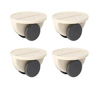 Caster Wheels Set 4pcs Pulley Storage Box Pulley Trash Can Self- Pulley Home No Noise No Scratches Box Wheels Heavy Duty Casters(White)