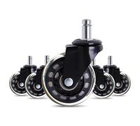Caster Wheels Set 5PCS Office Chair Caster Wheels Swivel Caster Wheels Replacement Soft Safe Rollers Furniture Hardwarel Replacement Heavy Duty Casters