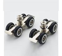 Caster Wheels Set Caster Sliding Door Hanging Round Glass Hardware Pulley Hanging Mute Rail Wheel Balcony Sliding Cabinet 4 Wheel Heavy Duty Casters(1002)