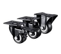 Caster Wheels Set Inches 41mm Heavy Duty 180kg Black Swivel Castor Wheels Trolley Furniture Caster Heavy Duty Casters (Color : 1.5 Inch B and C)