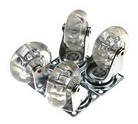 Caster Wheels Set Transparent PU Caster Mute Universal Heavy Duty Furniture Wheel for Children's Car Office Chair Swivel Casters Heavy Duty Casters