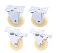 Caster Wheels,Thread Wheels M12 Silent Rubberers Double Wheel Twin Ball Niture Trolleyers Universal Swivel Brake Wheelt Rollifor Computer Desk Sofa 1.5"/2 Inch,2_Swivel_2_Brakes,3I