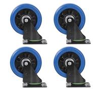 Caster wheels,Wheels for furniture, 3/4/5In Industrial Castor Rubber Castors with Brakes - Top Plate Fixing - Heavy Duty Casters Wheels(B,3 inches)