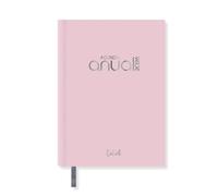 •Casterli - Annual Calendar 2023 Basic Edition, Day Page - Basic Pastel (Dusky Pink) with Lined and Padded Cover, the Letters 2021 Stamping in Gold. With A5 Size 16 x 22 cm
