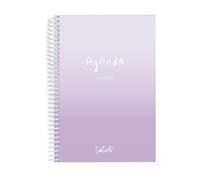 Casterli -School Diary 2024-25 Basic Purple Week View, Vertical, A5 Size, 70 g Paper, Opaque Polypropylene Cover, Assorted Colours, 148 x 210 mm