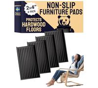 CASTERMASTER Furniture Cups (Rectangle-Black, 12.70x10 Set of 4)