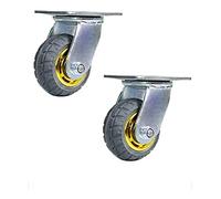 Casters 2 Pieces Heavy Duty Swivel Castor Replacement Wheels 4" 5" 6" 8" Casters Ball Bearing Furniture Caster with Screws,for Flatbed,Cart,Workshop,Industrial Castors Casters (Size : 5(4inch)