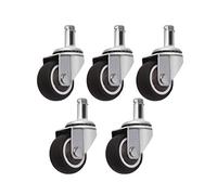 Casters Swivel Universal Wheel Office Chair Wheel 5pcs Rubber Casters for Furniture Computer Chair Table Trolley Bed Workbench Castor Heavy Duty Fitting