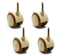 Casters Wheels Plastic Swivel Furniture Caster Wheel,1.9 Inch 47mm Castor,for Baby Bed and Chair,Stem Size 6.5x28 mm,Load Capacity 30kg,with Brake Lock,4Pcs
