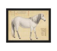 Castiglione Ruyicong Horse Ten Steeds Large Framed Art Print Poster Wall Decor 18x24 in