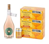 Castillo de Ibiza Pale Rosé Wine with Fever-Tree Refreshingly Light Ginger Ale Spritz Bundle, 75cl + 24×150ml