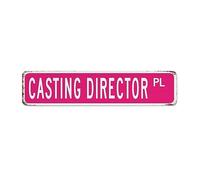 Casting Director Pink Country Metal Sign Customized Office Signs PL Series Profession Gift Man Cave Decor Garage Signs for House Men Entryway 4x18 Inch