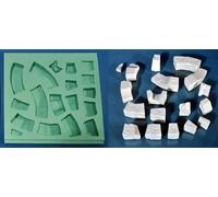 Casting mold silicone mold round tower extension crib building blocks set 8