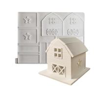 Casting Moulds for Candle Holders Made of Resin - House Shape Cement Arts and Crafts | Silicone Mould for Tea Light Holder, for Decoration of Home, Rooms, Weddings, Dinners, Parties, Table as the