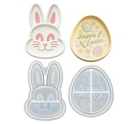 Casting Moulds for Epoxy Resin Trays, Pack of 2 Decorative Epoxy Art Crafts, Egg Shaped Mould for Storage Tray and Containers, for the Party Room, Home, Holidays, Dining Table and