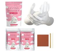 Casting Powder 100g Pack - Water Activated Fast Curing, Clay Hand Molding Kit | Plaster Craft Material Set Creative Artistic Project Supplies Fun Activity Solution for Couples Family Wome