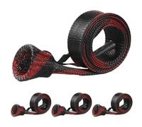 Casting Rod Sleeve, Mesh Fishing Rod Protector, Elastic Heavy-Duty Protector Sock Tools Storage for Travel Deck Beach Lake Garage Pier Surf River Kayak Boat Bank