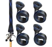 Casting Rod Sleeves - 170x3cm Measurements, 41g PET Mesh Hardware, Waterproof Twisted Sock | Fishing Pole Guard Organizer Garage Storage Accessory Shoreline Kayaking Boating Equipment 4 Pack Set
