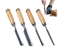 Casting Set-4 Professional Engraving Cheeks Chrome Vanadium Steel Semi Round Sound 6/12/18/24mm | Ergonomic Hand Tools for Crafts, Beginners and Carpenters