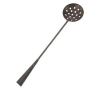 Casting Skimmer Ladle, Iron Slag Remover with Long Handle for Foundry | 46.5x14.5x3cm, Black Finish, Riveted Grip, Reinforced Rim, Curved Bowl, Suits Aluminium Residue and Crucibles