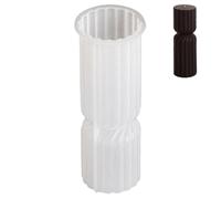 Casting Tray with Ribbed Column - Decorative Vertical , Architecturally Tapered Vessel, Flexible Polymer | Modern Abstract Sculpture Design for Soy Wax Aromatherapy and Creative