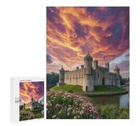 Castle 1000 Piece Jigsaw Puzzles Adults Kids Paisaje Edificio Jigsaws Morning Leisure Activity Vibrant Brainteaser Perfect Holiday Present Home Decor 500 PCS