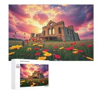 Castle 1000Pc Jigsaw Puzzles All Ages Paisaje Edificio Jigsaws Neighborhood Get-Together Family Game Whimsical Design 1000 PCS