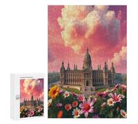 Castle 300Pc Jigsaw Puzzles Adults Children Paisaje Edificio Jigsaws Office Stress Buster Whimsical Design Thoughtful Birthday Present Creative Home Decor 300 PCS