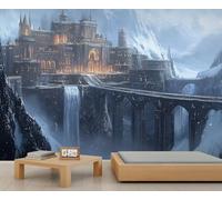 Castle 3D Wallpaper, Epic Architecture Wall Mural, Castle Murals for Living Room Bedroom TV Background Office Decor - 280 * 200cm