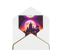 Castle And Crow Elegant Greeting Card â€“ Premium Pearl Paper Foldable Card With Gold Trim, Blank Inside For Personal Message â€“ Perfect For Christmas, Birthday, Wedding & Valentineâ€™s Day