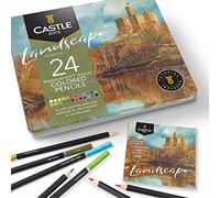 Castle Art Supplies 24 Colouring Pencils Set - Landscapes Palette