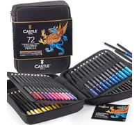 Castle Art Supplies 72 Colouring Pencils for Adults - Professional