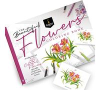 Castle Arts Flowers Colouring Book for Adults - 36 Curated Designs