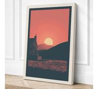 Castle at Dawn Vintage Canvas Wall Art Print 18x12 Inch (46 x 30 cm)