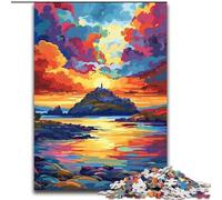 Castle at Sunset Jigsaw Puzzles for Adults 1000 Piece Puzzle, Family Entertainment Toys Is Ideal As A Gift for The Whole Family (50x75cm)
