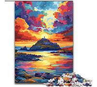 Castle at Sunset Jigsaws 1000 Pieces for Teenagers, Challenging To Complete But Fun And Humorous Birthday Present, Gifts, Wall Art (26x38cm)