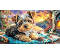 Castle-bound-Shetland-Sheepdog 1000 Piece Challenging Puzzles Puzzle for Adults Recycled Paper Fun and Challenging Family Game for Relaxation, Creativity & Gift Giving 70x50/1000pcs