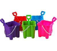 Castle Buckets And Spades - Chunky Beach or Sandpit Toy - Set of 5