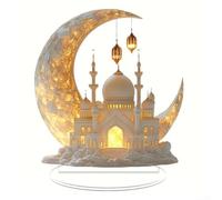 Castle by the Moon Acrylic Decoration for Home and Office Settings