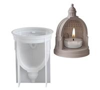Castle Candle Holder Mold - 4.02x5.12in Silicone Mold, Non-Stick Craft Mod, Plaster Epoxy Casting Tool | DIY Creative Candle Holder Making Mld for Home Office Desk Decoration Family Crafting Fun Act