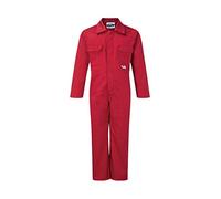 Castle Clothing Kids Children BOY Girls Junior Tearaway Boilersuit Overall Coverall (7/8 Years, Red)