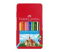 Castle Colored Pencils 12 Pcs Metal Case Top Quality
