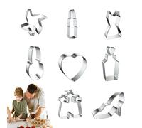 Castle Cookie Cutter, Dress Cookie Cutter - 16 x Castle Cutter Shapes, Baking Accessories Made of Stainless Steel, Decorative Party Moulds, Kitchen Cake Accessories for Birthday Parties