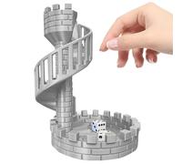 Castle Dice Tower - RPG Gaming Accessories, Desktop Decoration, Tabletop Dice Castle, Polyresin Material, Elegant Miniature Tower Design, Smooth Cube Rolling Mechanism, Funny Spieltoo