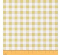 Castle Fairy Yellow White Plaid Soft Flannel Polyester for Sewing Lover,Yellow Gingham Fabric by The Yard No Stretch,Cute Buffalo Plaid Outdoor Fabric,Farmhouse Grid 1 Yard Pre-Cut,36" L x 59" W