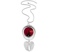 castle fear halloween pumpkin Pendant Angel Wings Rotating Necklace Jewelry