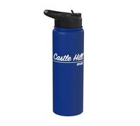 Castle Hill Ave Bronx New York NYC Retro Script Stainless Steel Insulated Water Bottle