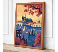 Castle in Autumn Light Canvas Wall Art Print 18x12 Inch | Ready to Hang, Gallery Wrapped, Fade-Resistant Inks, Securely Packaged, UK Made